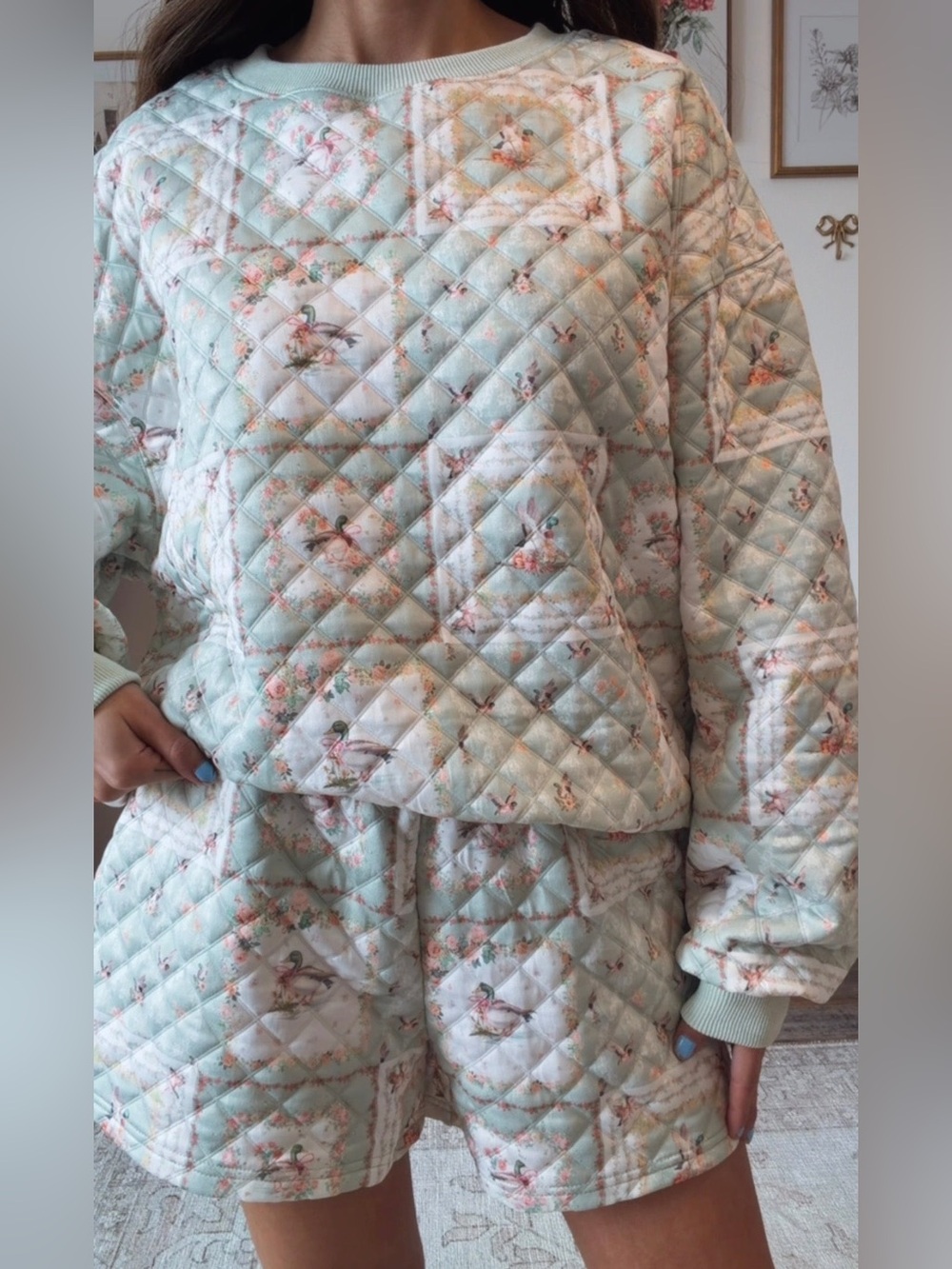 BRAND NEW Sage Duck Quilted Set